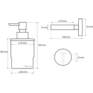 Дозатор для жидкого мыла Bemeta Omega Mini (138709041)