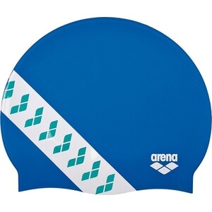 фото Шапочка для плавания arena team stripe cap арт. 001463816, синий, силикон