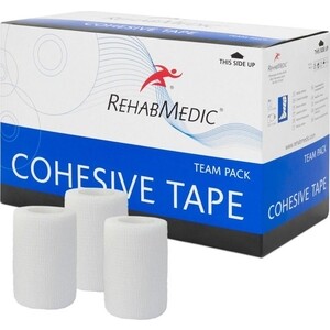 

Тейп Rehab Cohesive Tape, арт. RMV0213WH, поливискоза, 7.5см x 4.6м, уп. 20 шт, бел, Cohesive Tape, арт. RMV0213WH, поливискоза, 7.5см x 4.6м, уп. 20 шт, бел