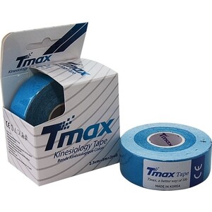 Тейп кинезиологический Tmax Tmax Extra Sticky Blue (2,5 см x 5 м), уп. 2 шт, арт. 423822, синий