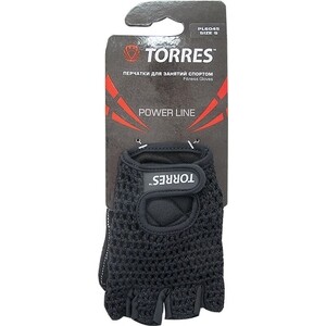 фото Перчатки для занятий спортом torres арт. pl6045xl, р. xl, хлопок, нат. замша, подбивка 6 мм,черн