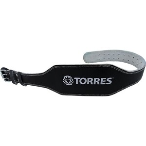 Пояс тяжелоатлетический Torres арт. PRL619018M, р. M (110 см), шир. 15 см, нат.прес.кожа, черный