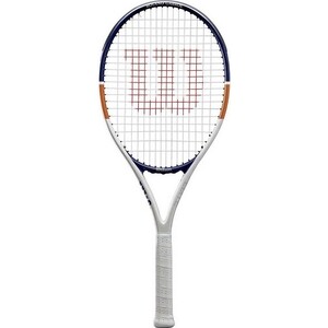 фото Ракетка для большого тенниса wilson roland garros elite 21, арт. wr029610h, для 5-6 лет,алюминий,со струн, бел-син-ор