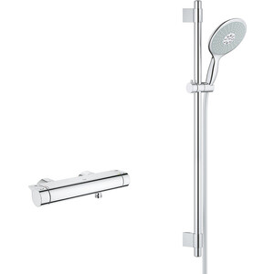 фото Термостат для душа grohe grohtherm 2000 с душевым гарнитуром, хром (34169001, 27750000)