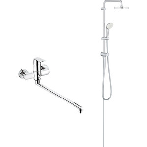 Смеситель для ванны Grohe Eurosmart Cosmopolitan с душевым гарнитуром, хром (32847000, 27389002)