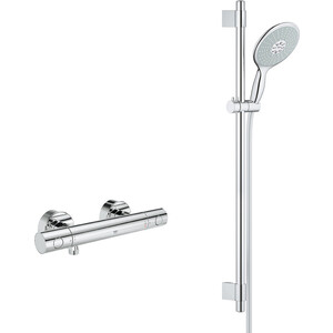 фото Термостат для душа grohe grohtherm 1000 cosmopolitan с душевым гарнитуром, хром (34065002, 27750000)