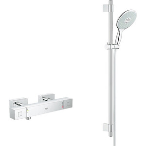 фото Термостат для душа grohe grohtherm cube с душевым гарнитуром, хром (34488000, 27750000)