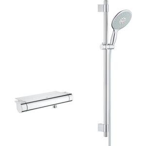 фото Термостат для душа grohe grohtherm 2000 с душевым гарнитуром, хром (34469001, 27750000)