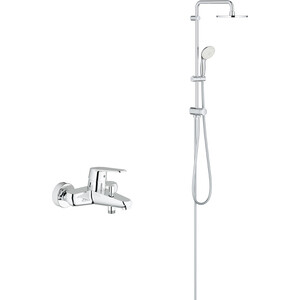 фото Смеситель для ванны grohe eurodisc cosmopolitan с душевым гарнитуром, хром (33390002, 27389002)