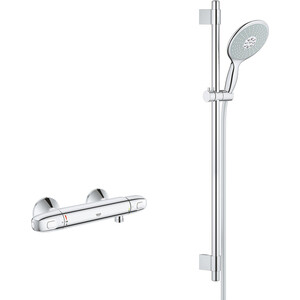 фото Термостат для душа grohe grohtherm 1000 new с душевым гарнитуром, хром (34550000, 27750000)