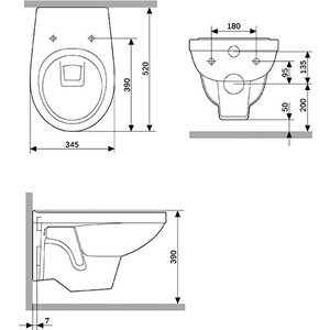 Унитаз подвесной Am.Pm Sense с сиденьем микролифт (C74A1738SC) Sense с сиденьем микролифт (C74A1738SC) - фото 2