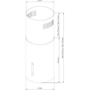 Вытяжка Korting KHA 39970 W Cylinder