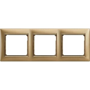 

Рамка Legrand 3-постовая Valena матовое золото 770303, 3-постовая Valena матовое золото 770303