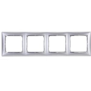 

Рамка Legrand 4-постовая Valena алюминий матовый 770334, 4-постовая Valena алюминий матовый 770334