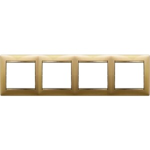 

Рамка Legrand 4-постовая Valena матовое золото 770304, 4-постовая Valena матовое золото 770304