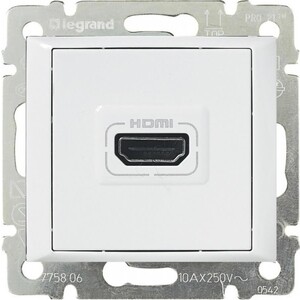 фото Розетка legrand hdmi valena белая 770085