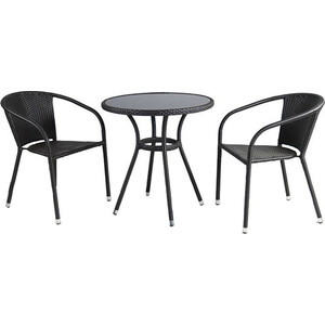Набор мебели Мебиус Кафе мини ZR130+ZR21321 искуственный ротанг/стекло