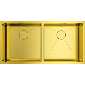 Кухонная мойка Omoikiri Taki 86-2-U/IF LG светлое золото (4993792) декоративная накладка belbagno на отверстие перелива изогнутое золото