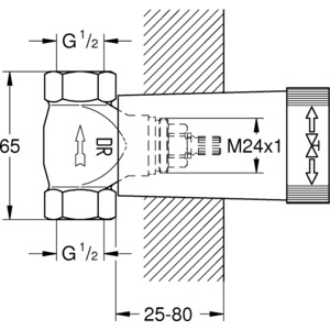Механизм Grohe скрытого вентиля (29800000)