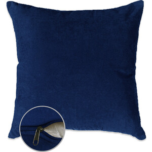 фото Декоративная подушка mypuff темно-синяя мебельная ткань pil_502