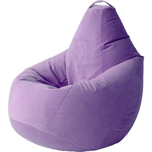Кресло бескаркасное  Mypuff Груша сирень размер комфорт мебельный велюр bbb_437