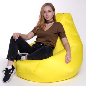 Кресло-мешок Bean-bag Груша желтое оксфорд XL