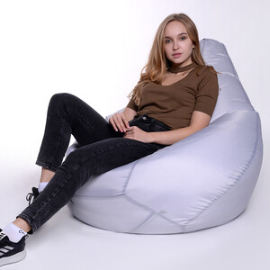 фото Кресло-мешок bean-bag груша серое оксфорд xl