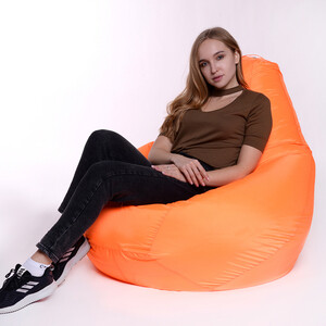 Кресло-мешок Bean-bag Груша оранжевое оксфорд XL - фото 2