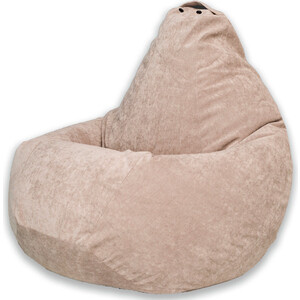 Кресло-мешок Bean-bag Груша бежевый микровельвет XL кресло мешок bean bag груша оранжевый микровельвет xl