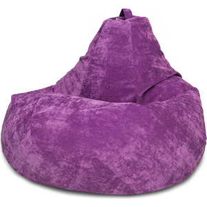 Кресло-мешок Bean-bag Груша фиолетовый микровельвет XL кровать мебелико далия микровельвет фиолетовый