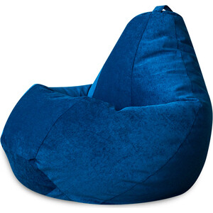 Кресло-мешок Bean-bag Груша синий микровельвет XL