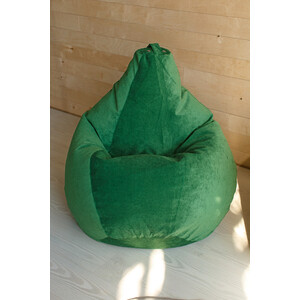 Кресло-мешок Bean-bag Груша зеленый микровельвет XL