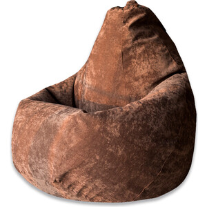 Кресло-мешок Bean-bag Груша коричневый микровельвет XL кресло мешок груша малое диаметр 70 см высота 90 см коричневый