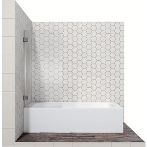 Шторка для ванны Ambassador Bath Screens 70 прозрачная, хром (16041101) швабра универсальная с короткой ручкой leifheit tiles bath pad