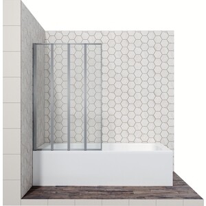 Шторка для ванны Ambassador Bath Screens 90 левая, прозрачная, хром (16041110L) шторка для ванны vincea vsb 80x140 прозрачная vsb 11800clb