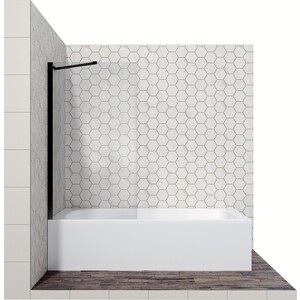 Шторка для ванны Ambassador Bath Screens 70 прозрачная, черный (16041206 ) швабра универсальная с короткой ручкой leifheit tiles bath pad