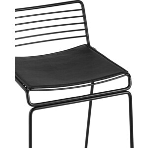 фото Stool group стул полубарный danny черный с черной подушкой
