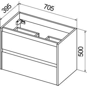 фото Тумба под раковину belbagno kraft 70 bianco opaco (kraft 39-700/390-2c-so-bo)