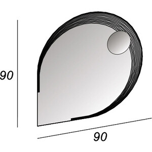 фото Зеркало cezares 90 с подсветкой (45012)