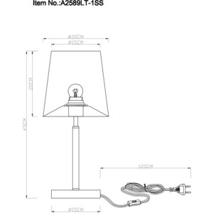 фото Настольная лампа arte lamp rodos a2589lt-1ss