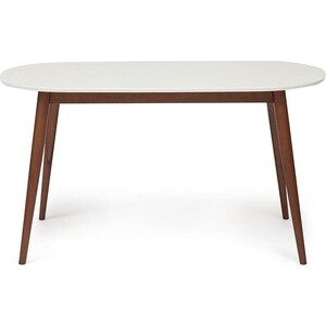 Стол обеденный TetChair Max белый + коричневый стол обеденный tetchair bosco белый натуральный раскладной