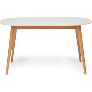 Стол обеденный TetChair Max белый + натуральный стол обеденный tetchair bosco белый натуральный раскладной