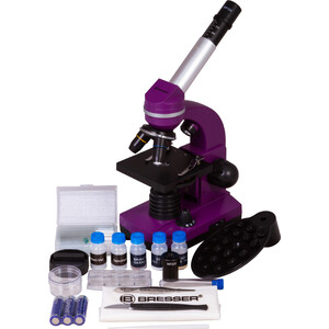 Микроскоп Bresser Junior Biolux SEL 40-1600x, фиолетовый