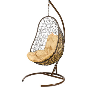 Подвесное кресло BiGarden Easy brown бежевая подушка подвесное кресло bigarden tropica gray бежевая подушка