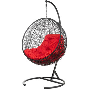 Подвесное кресло BiGarden Kokos black красная подушка двойное подвесное кресло bigarden gemini promo gray бежевая подушка