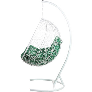 Подвесное кресло BiGarden Kokos white, зеленая подушка - фото 3