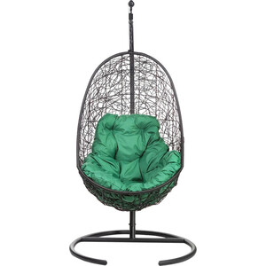 Подвесное кресло BiGarden Easy black зеленая подушка кресло mealux match y 528 kz grey base основание серое обивка зеленая однотонная