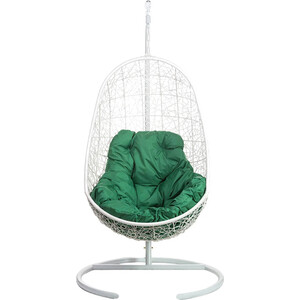 Подвесное кресло BiGarden Easy white, зеленая подушка