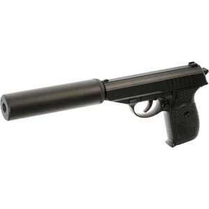 Пистолет CS Toys пневматика металлический 15 см с глушителем - G.3A - CS-G3A
