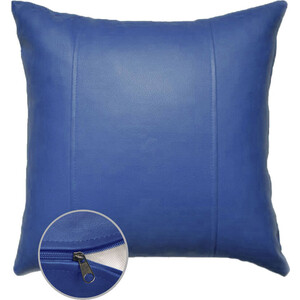 Декоративная подушка Mypuff Синяя экокожа pil-061 - фото 2